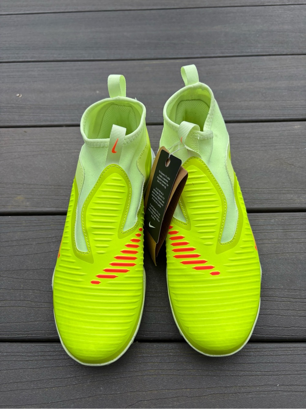 Nike Phantom Kids Neon Yellow Turf Shoes